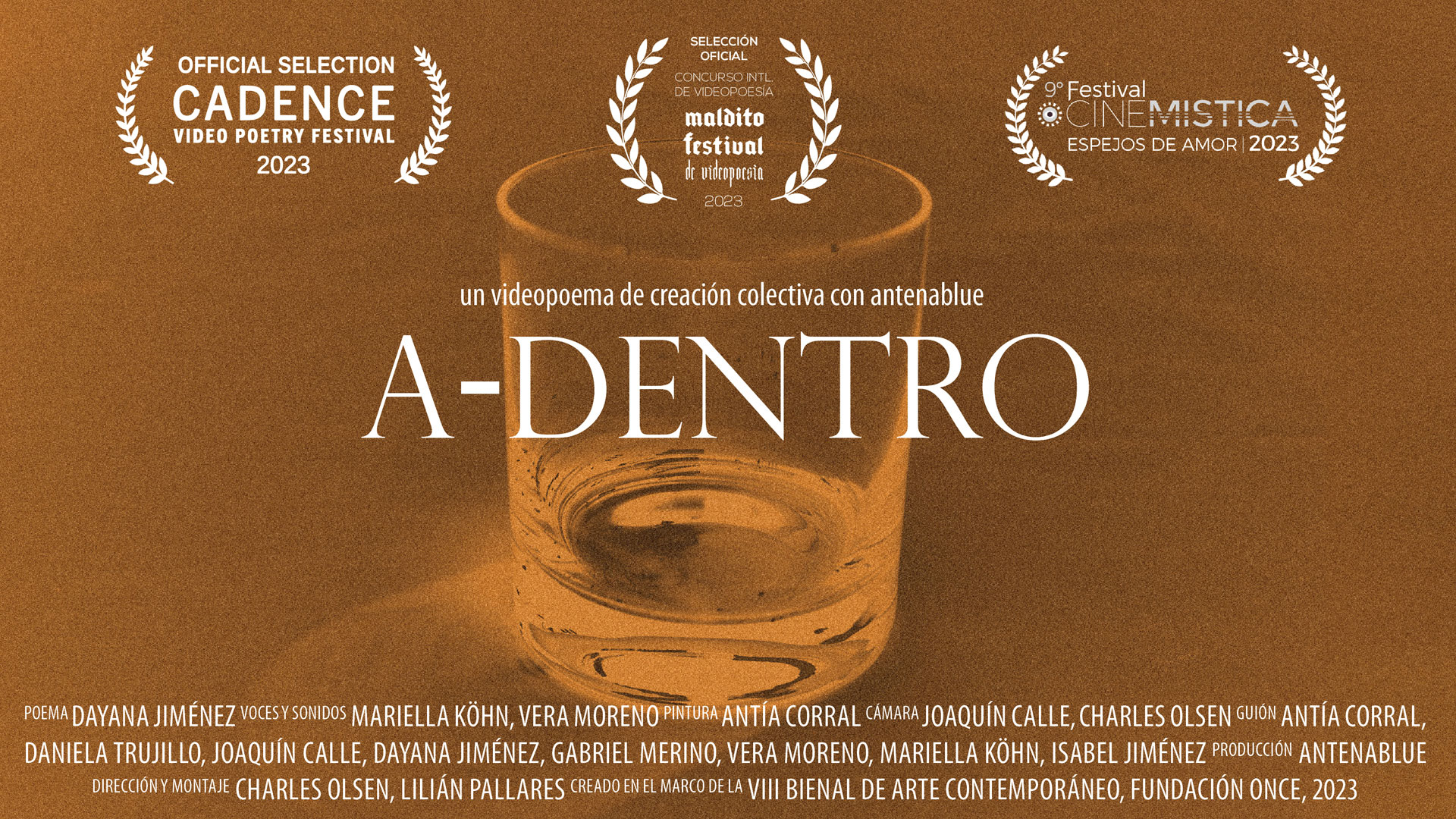 Cartel del videopoema A-Dentro